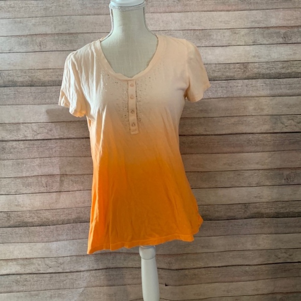 White Stag Women’s Orange Ombré Shirt. Size M.